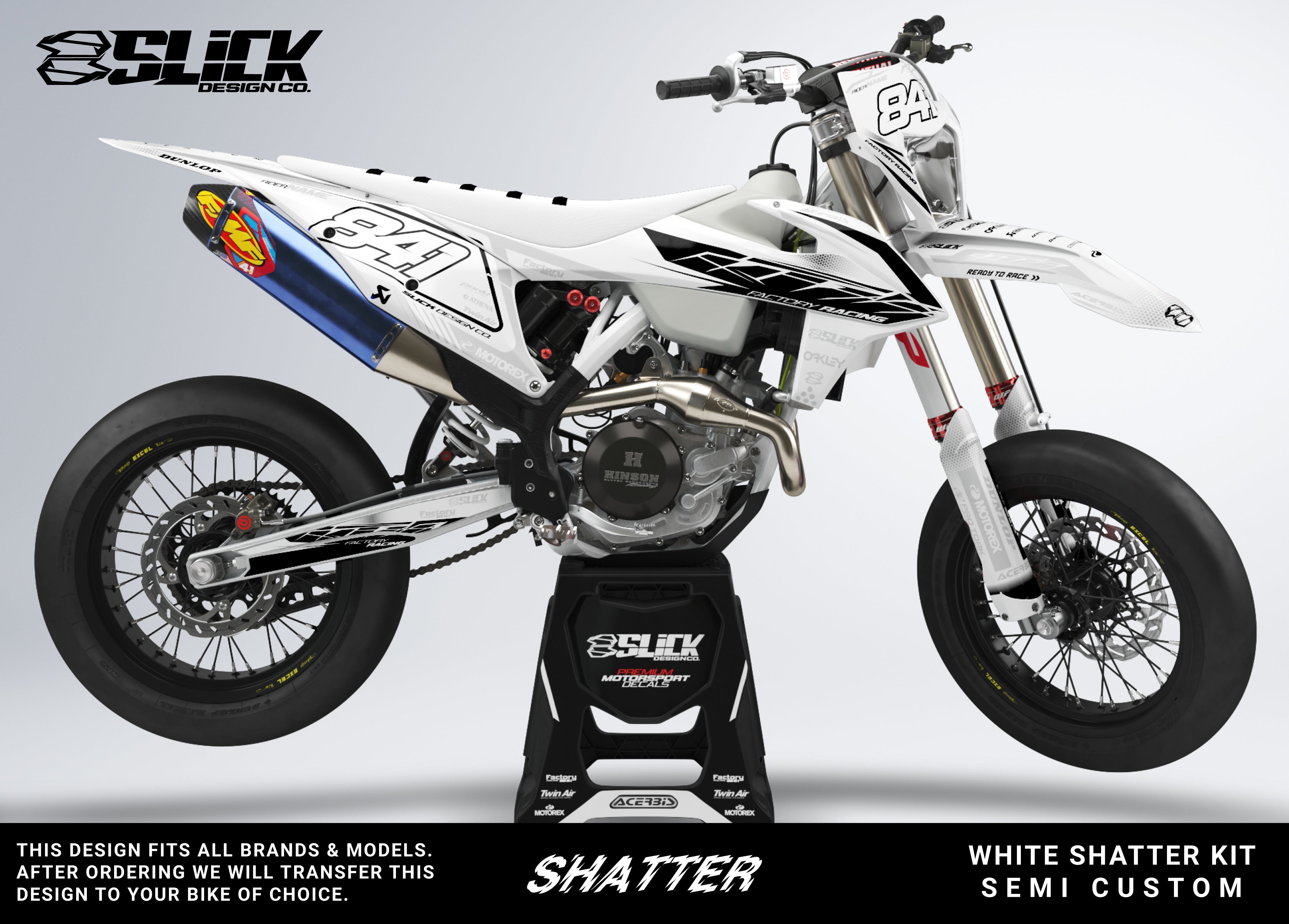WHITE SHATTER - GRAPHICS KIT (ADD FLUO DOWN BELOW!)