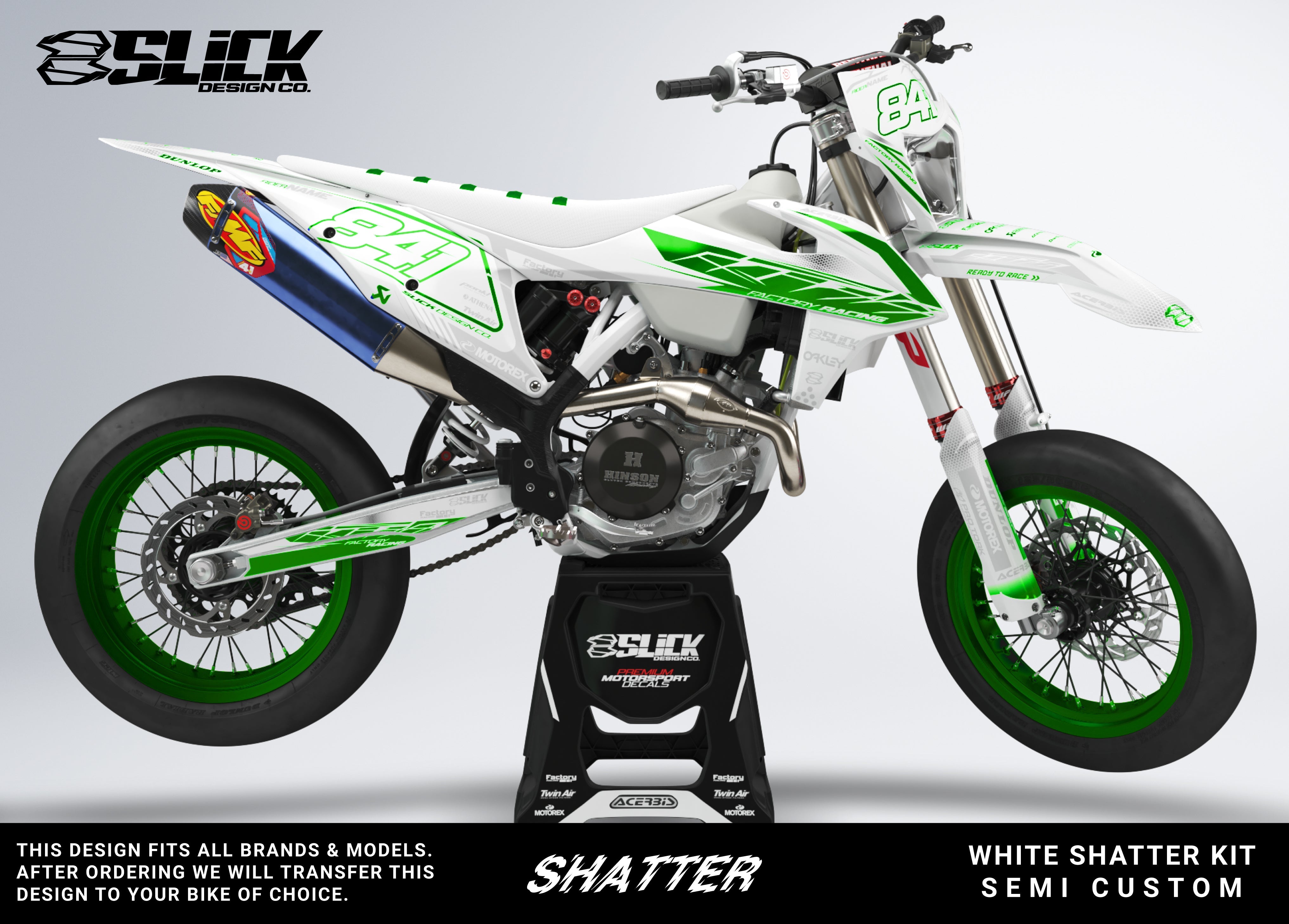 WHITE SHATTER - GRAPHICS KIT (ADD FLUO DOWN BELOW!)