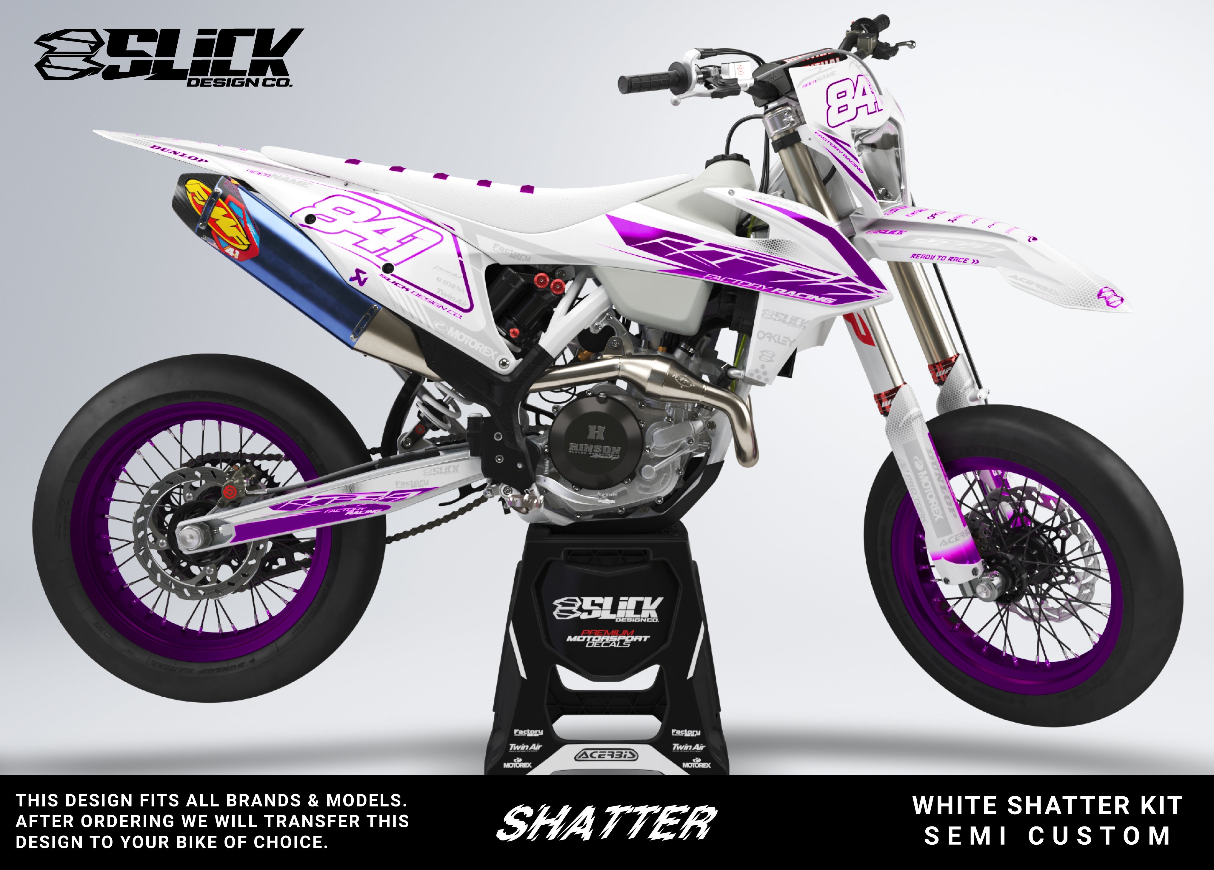 WHITE SHATTER - GRAPHICS KIT (ADD FLUO DOWN BELOW!)