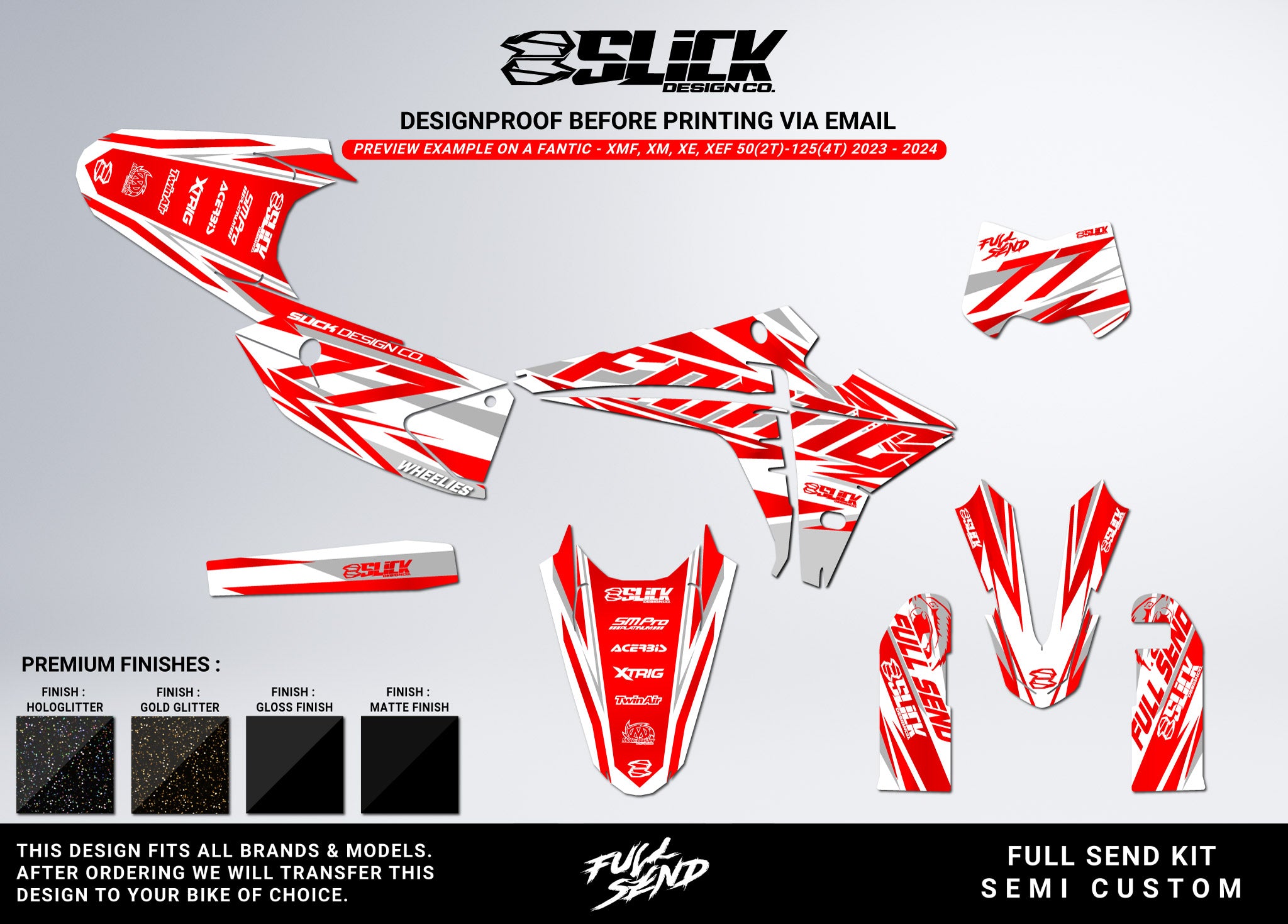 WHITE FULLSEND - GRAPHICS KIT