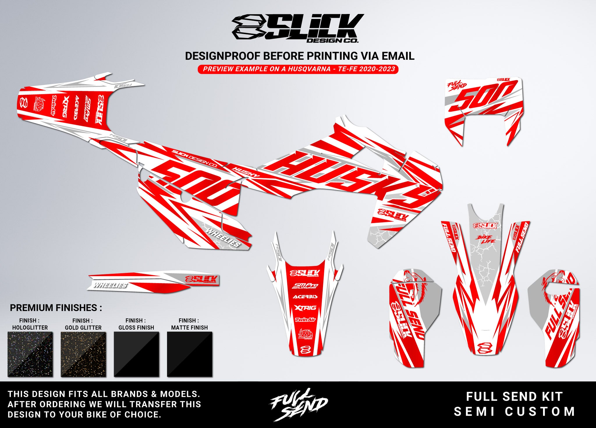 WHITE FULLSEND - GRAPHICS KIT