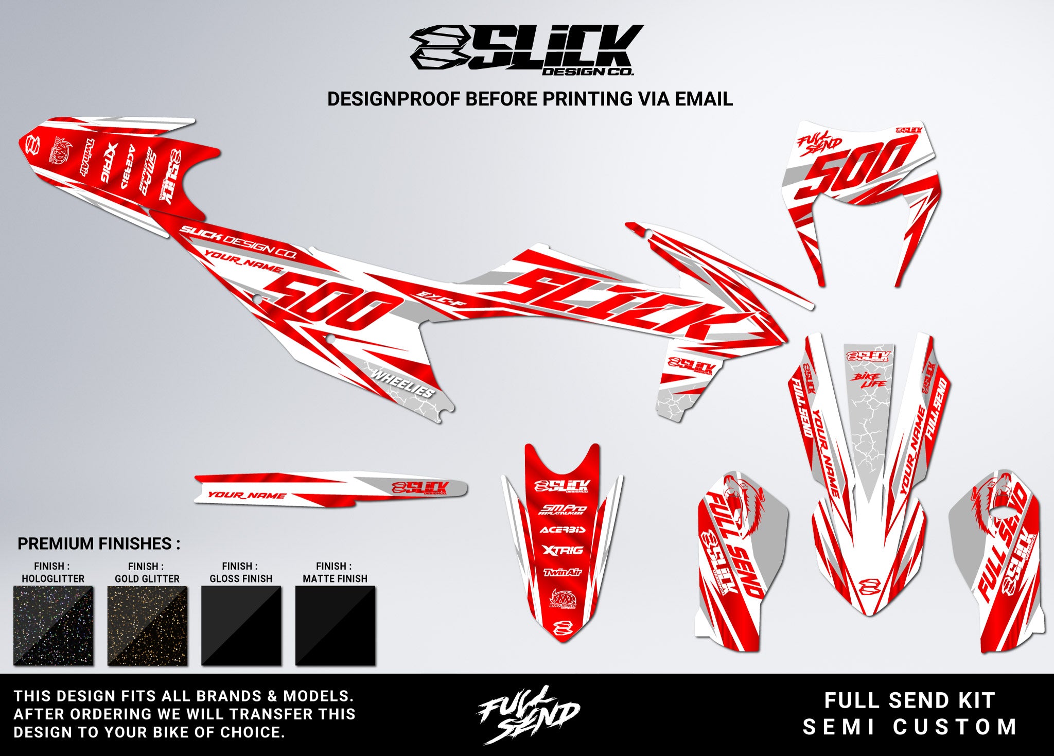 WHITE FULLSEND - GRAPHICS KIT