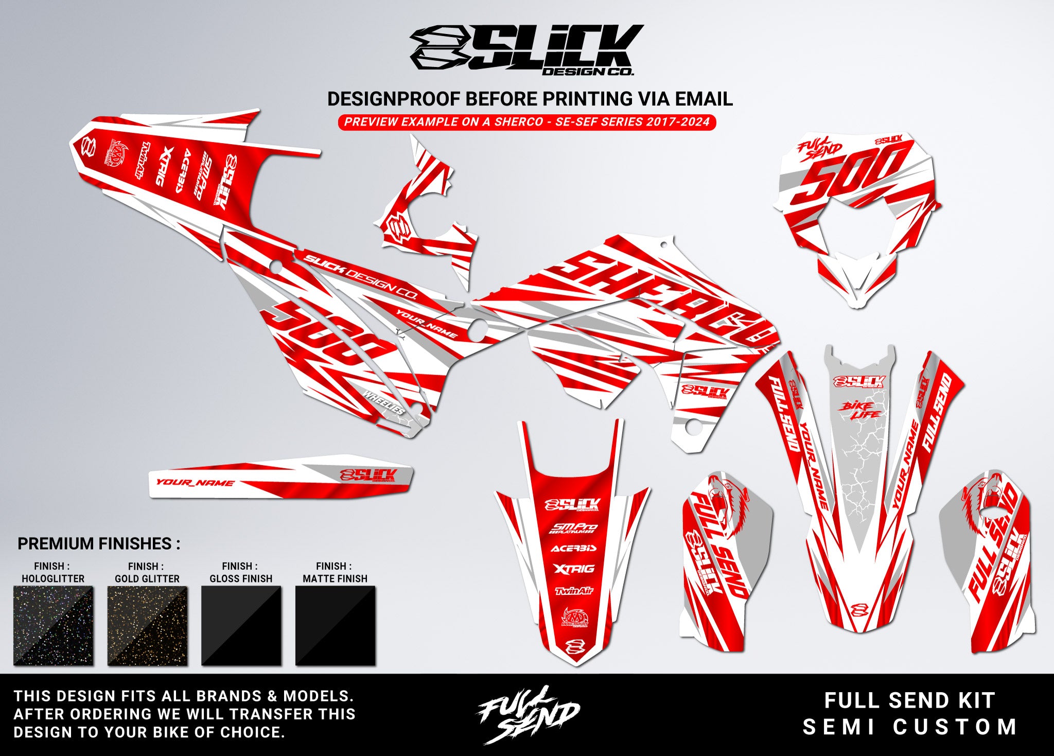 WHITE FULLSEND - GRAPHICS KIT